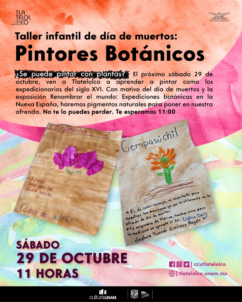 CulturaUNAM | Taller infantil de día de muertos: Pintores Botánicos