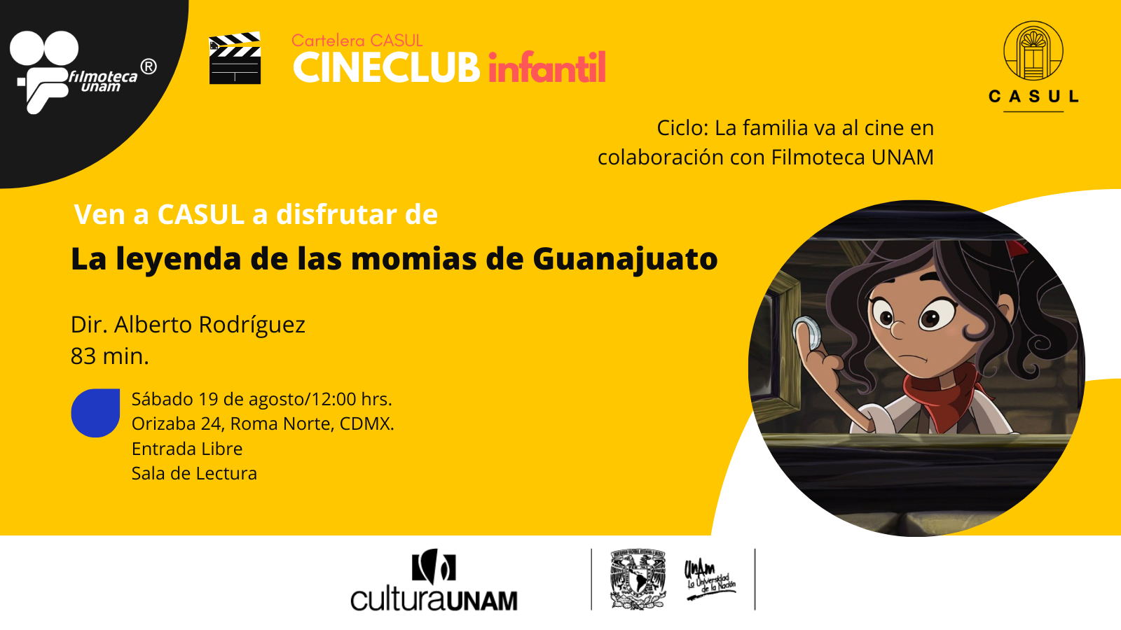 CINECLUB INFANTIL CASUL-La leyenda de las momias de Guanajuato
