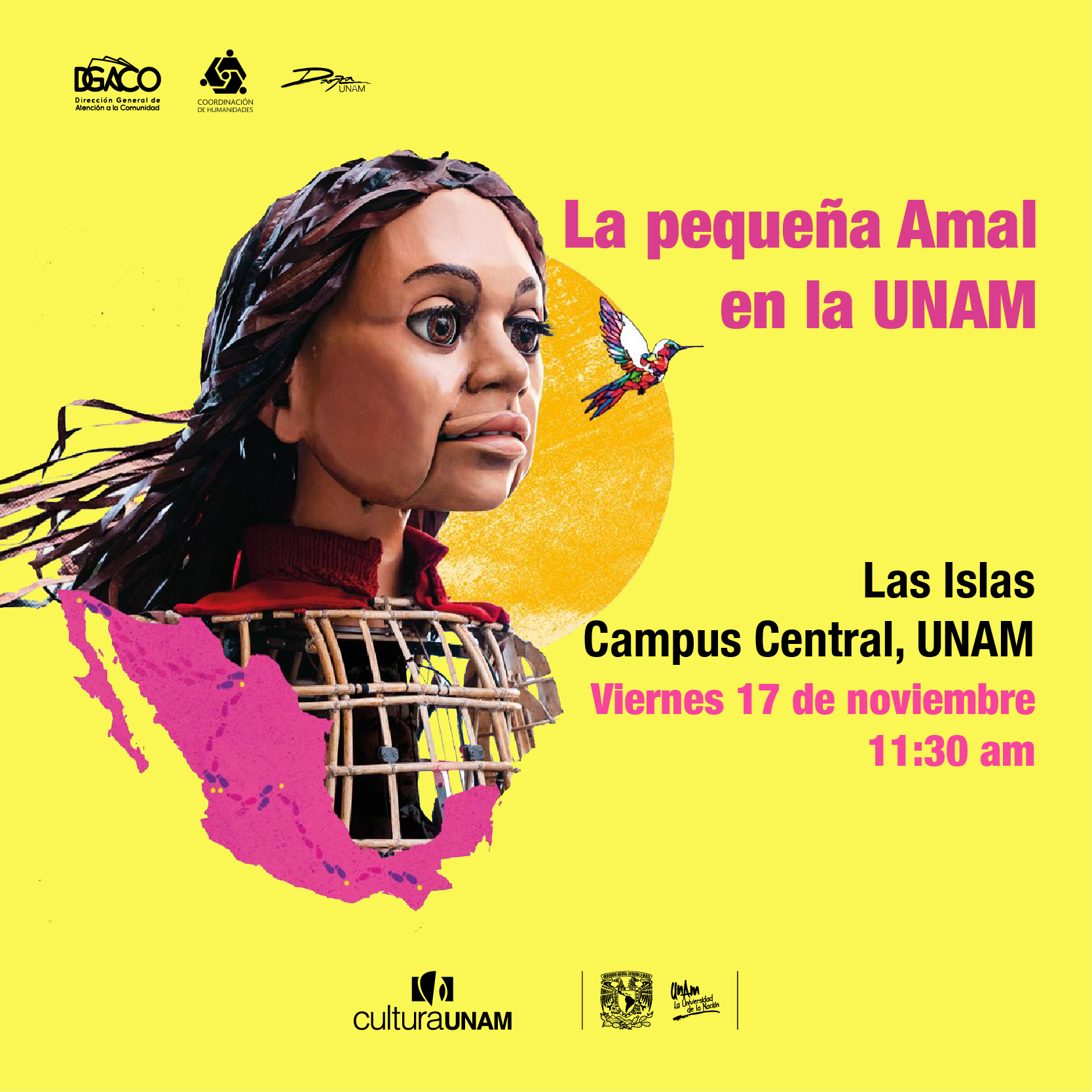 La pequeña Amal en la UNAM