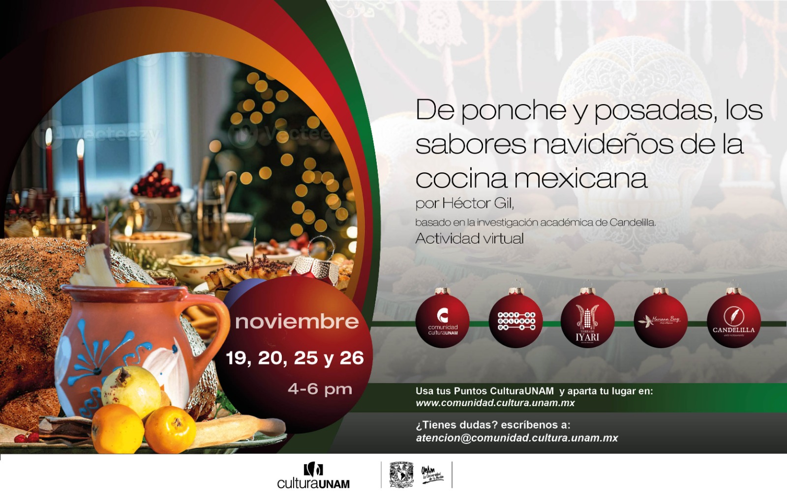 Curso  De ponche y posadas, los sabores navideños de la cocina mexicana