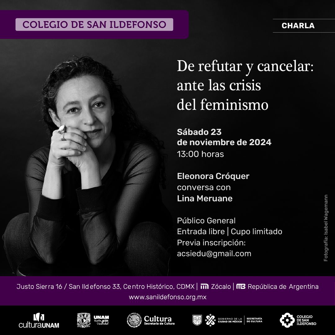 Charla  De refutar y cancelar  ante las crisis del feminismo